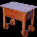 Antique Teak Storage on Wheels.X.