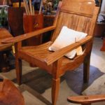 Teak and bamboo chair.X.