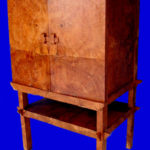 Solid teak burl wood entertainment center