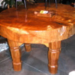 Solid One Piece Teak Wood Round Table